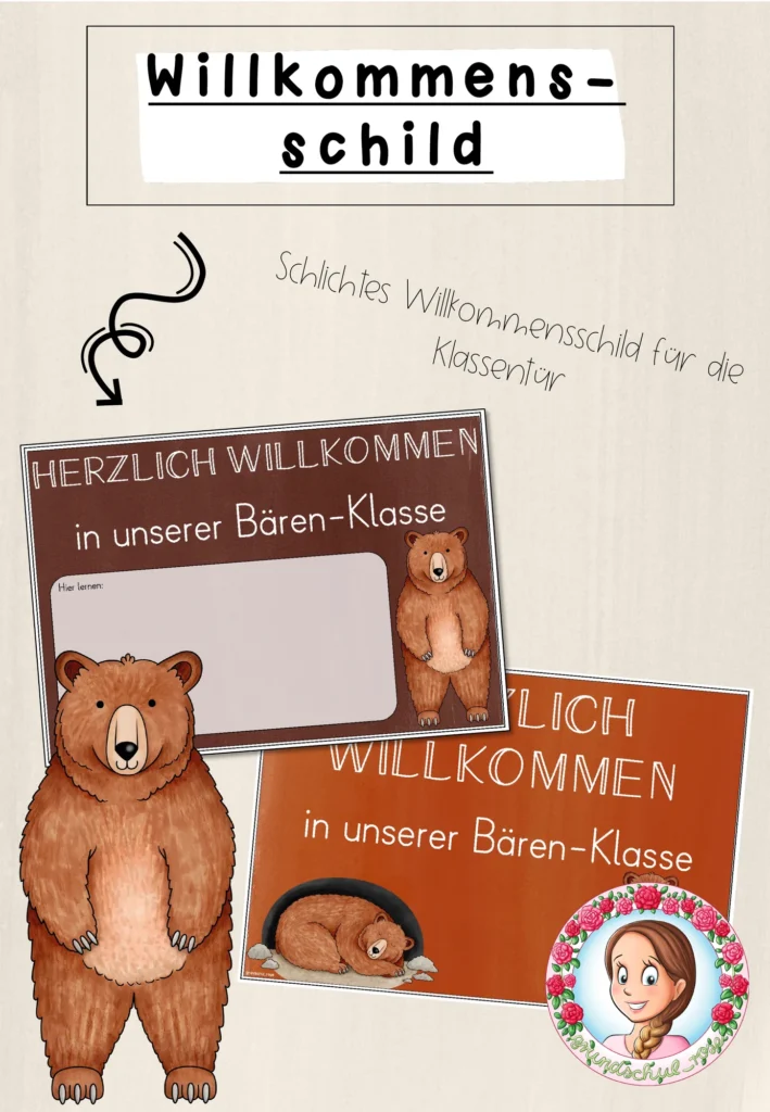 Klassenorganisation Bären Klasse 1 - Cover für Klasse 1