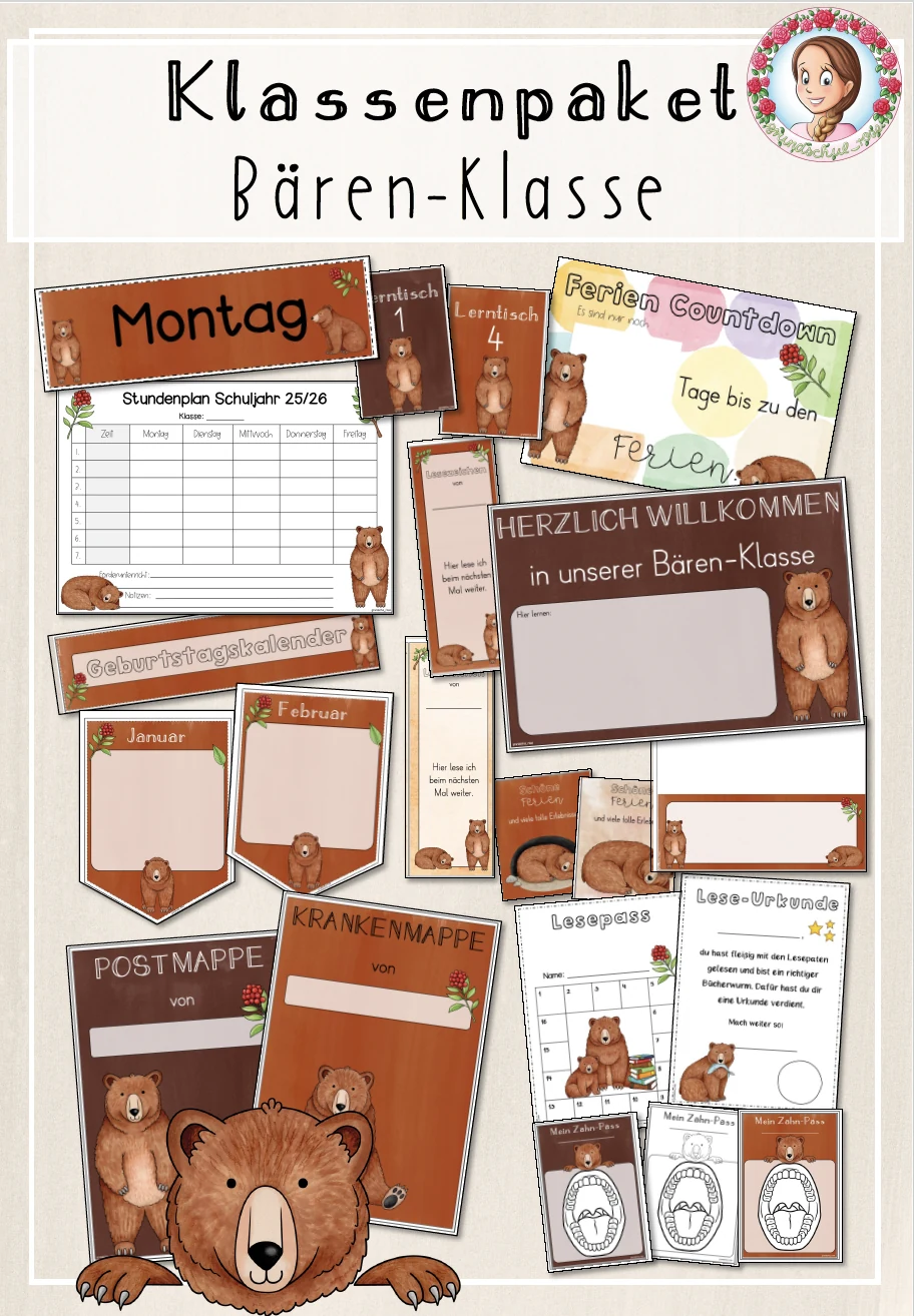 Klassenpaket: Bären-Klasse (Classroommanagement)