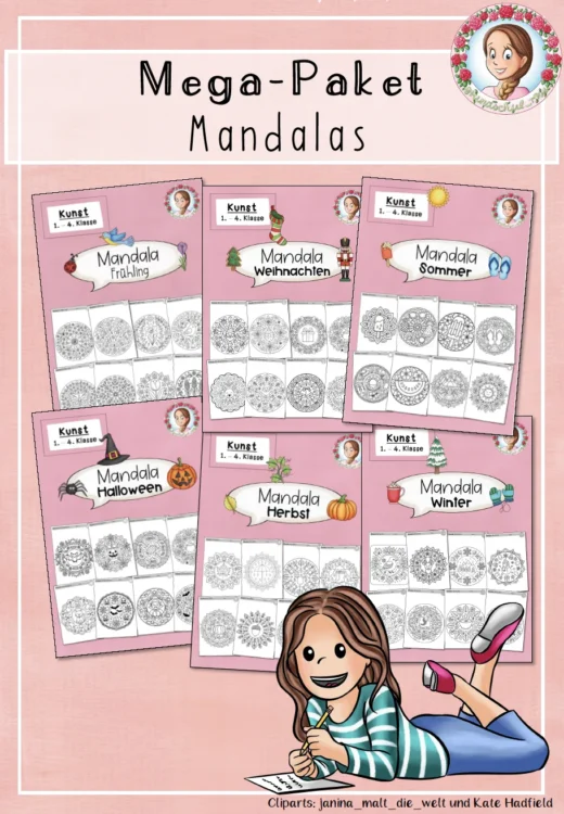 Materialpaket: Mandalas Kunst (1.-6. Klasse)