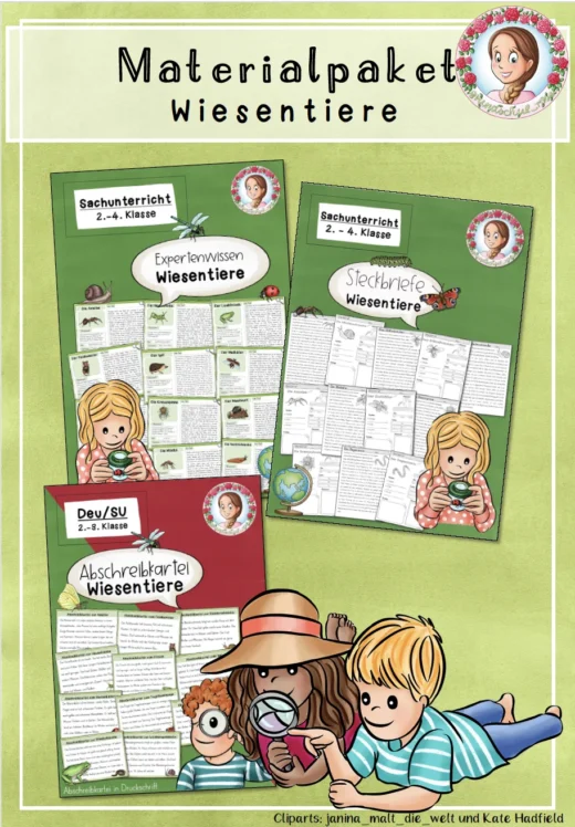 Materialpaket zu den Wiesentieren / Wiesentiere