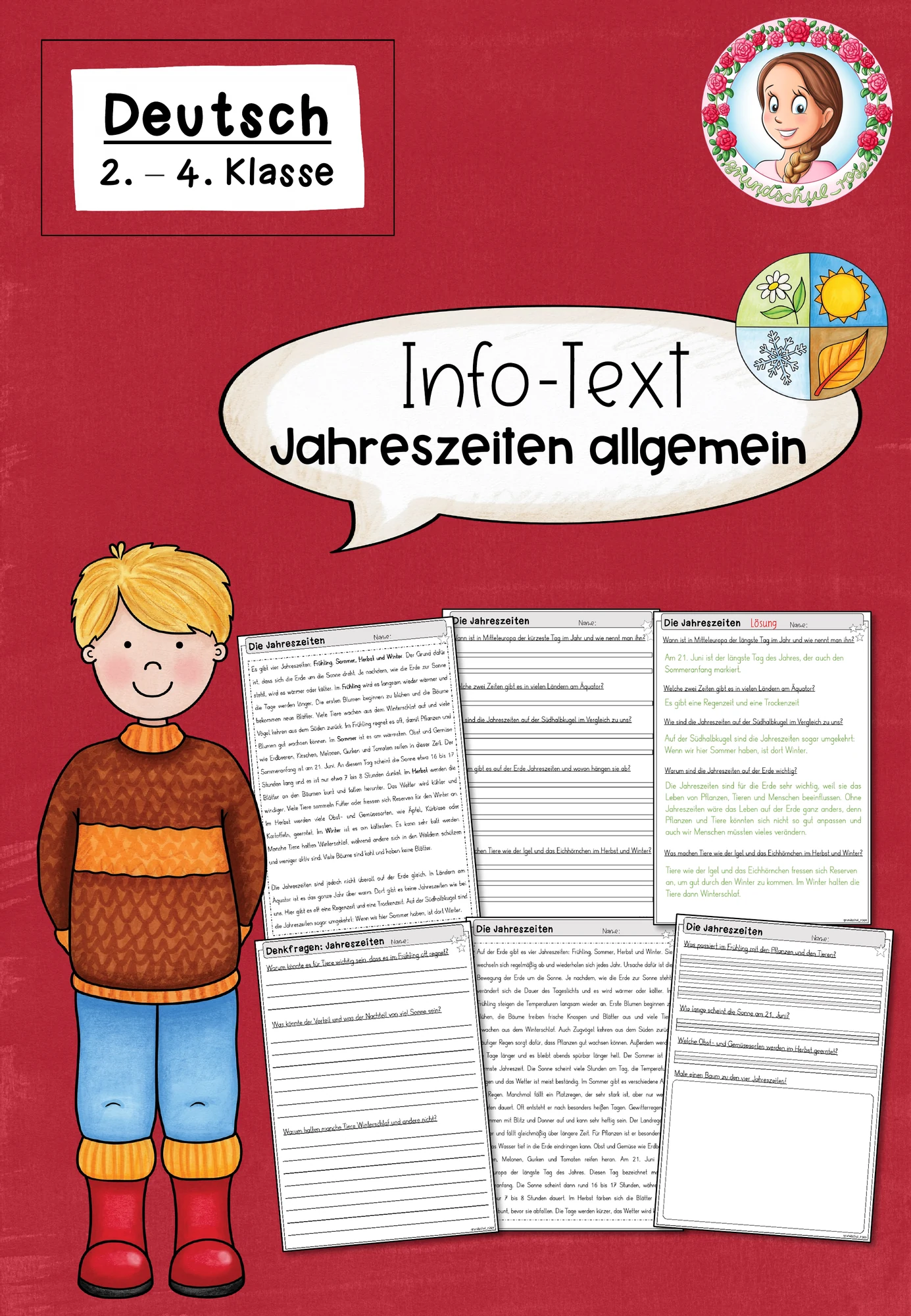Infotext: Das Jahr / Jahreszeiten allgemein (2.-4. Klasse)