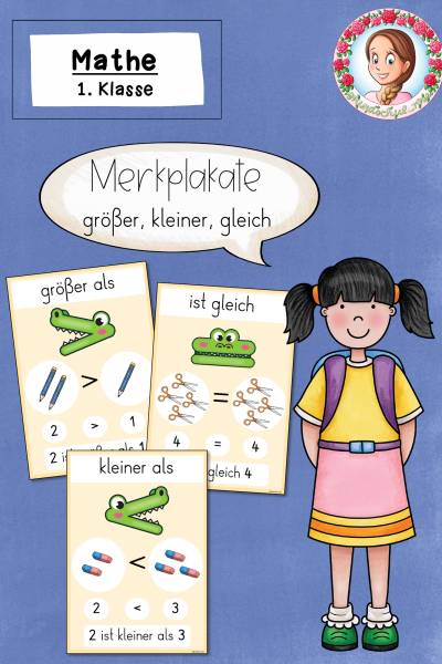 Merkplakat „größer kleiner gleich“ (1. Klasse) Mathematik (1699968)