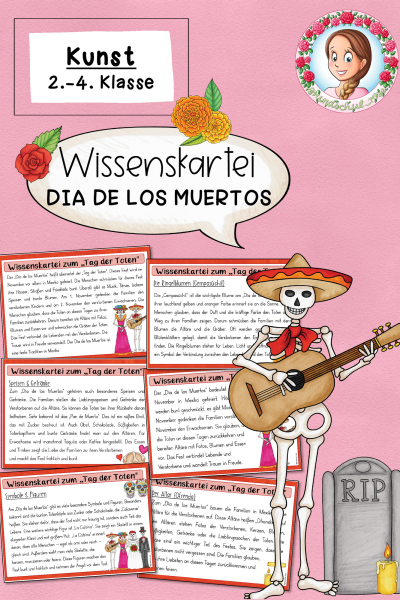 Wissenskartei zum Dia de los muertos (2.-4. Klasse) Kunst (1706706)