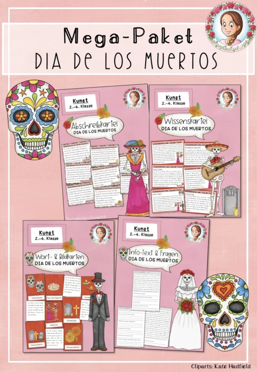 Cover: Mega-Paket Dia de los Muertos Kunst – digitales Unterrichtsmaterial für die Grundschule