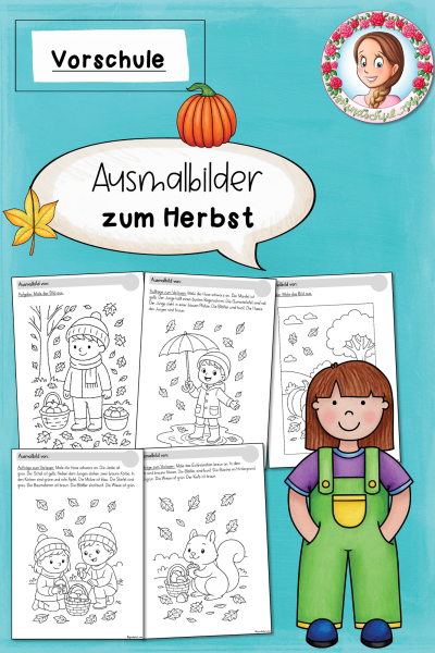 Herbst: Ausmalbilder für Kita & Vorschule (FREEBIE) (1706851)