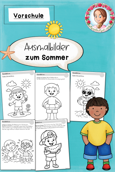FREEBIE: Ausmalbilder zum Sommer (Kita/Vorschule) (1706852)