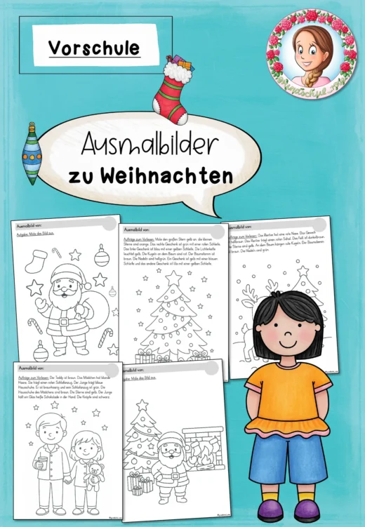 FREEBIE: Ausmalbilder zu Weihnachten (Kita/Vorschule)
