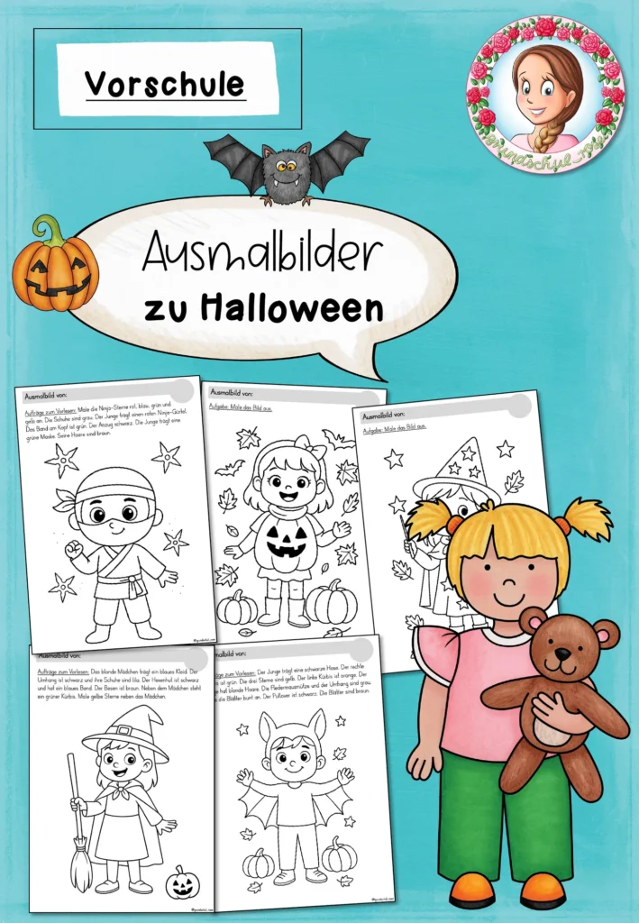 Ausmalbilder Halloween Vorschule - Cover für Vorschule
