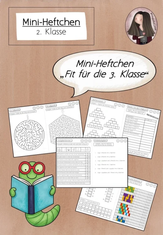 Fit für Klasse 3 | Mini-Heft Deutsch & Mathe Klasse 2