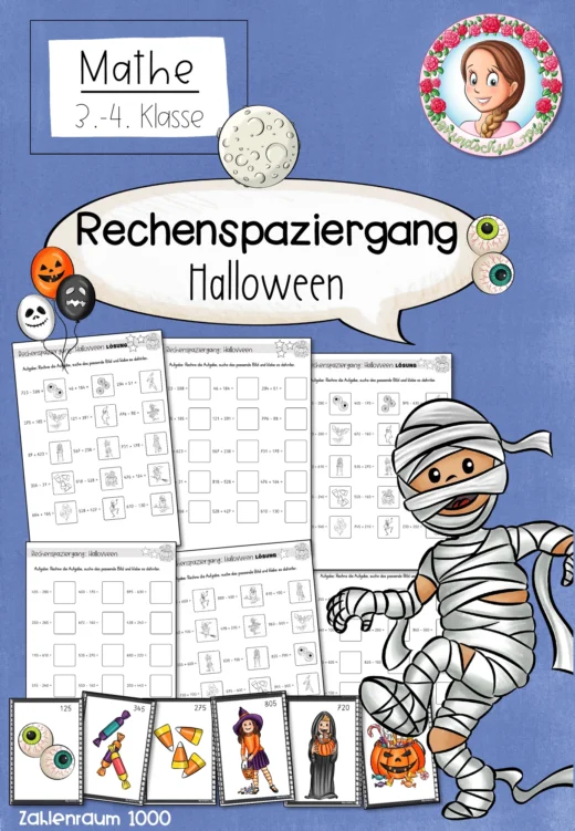 Rechenspaziergang Halloween | Addition Subtraktion ZR 1000 Klasse 3-4