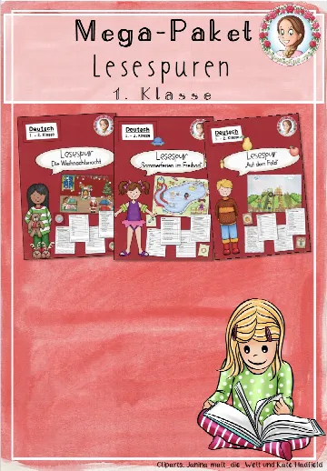 Cover: Mega-Paket Lesespuren Deutsch (1.-2. Klasse) – digitales Unterrichtsmaterial für die Grundschule