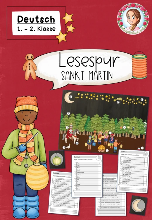 Sankt Martin Lesespur: Leseverstehen mit 6-facher Differenzierung (1.–2. Klasse)