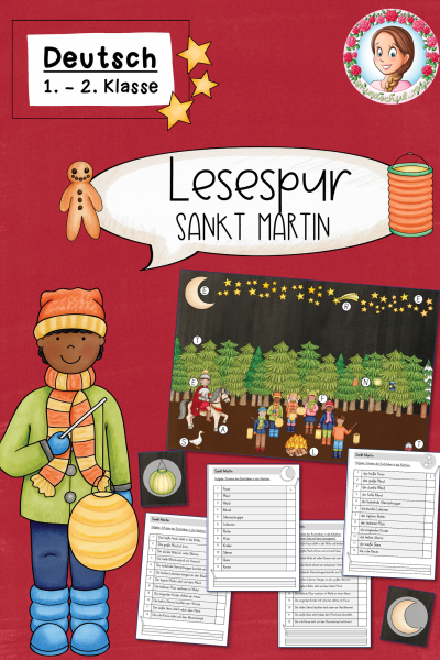 Lesespur – Herbst – Lesen und verstehen – St Martin – Sankt Martin (1.–2. Klasse) (1746972)