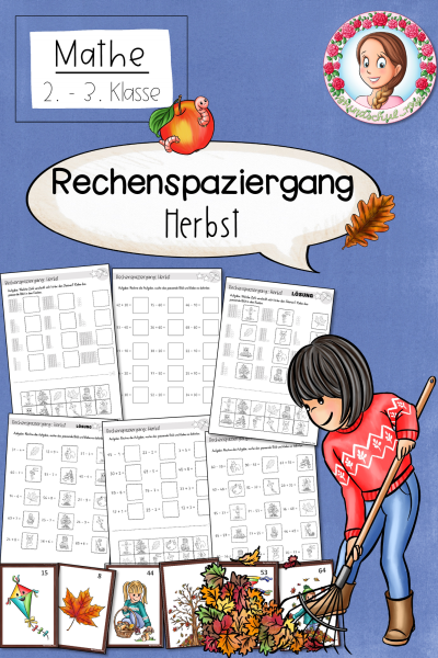 Rechenspaziergang Herbst (2. Klasse – ZR 100) – Rechnen und Bewegen, Addition & Subtraktion (1754795)