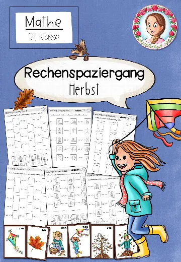 Cover: Rechenspaziergang Herbst | Kopfrechnen ZR 1000 Klasse 3-4 – digitales Unterrichtsmaterial für die Grundschule