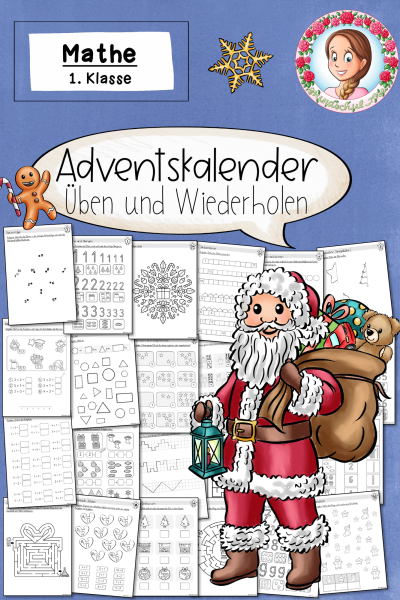 Weihnachten: Adventskalender Klasse 1 Mathematik  – Rechnen, Rätseln & Lernen im Advent (1763648)
