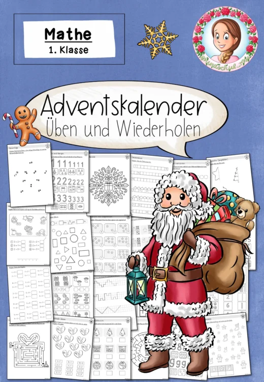 Weihnachten: Adventskalender Klasse 1 Mathematik  – Rechnen, Rätseln & Lernen im Advent