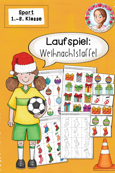 Laufspiel für Weihnachten Sport Merkspiel (1.-3. Klasse) #fitdurchdenwinter (1786267)