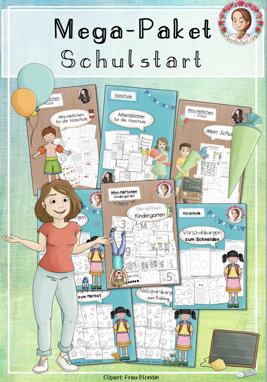Cover: Vorschule Mega-Paket Schulstart Übungen – digitales Unterrichtsmaterial für die Grundschule