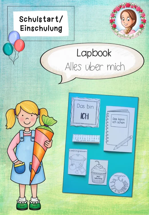 Cover: FREEBIE: Lapbook "Alles über mich" Klasse 1 und 2 – digitales Unterrichtsmaterial für die Grundschule