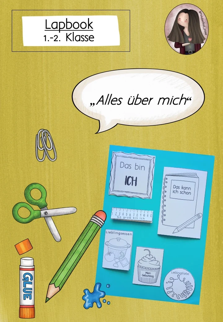 FREEBIE: Lapbook „Alles über mich“ Klasse 1 und 2