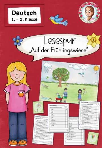 Cover: Lesespur Frühling | Deutsch Klasse 1-2 – digitales Unterrichtsmaterial für die Grundschule