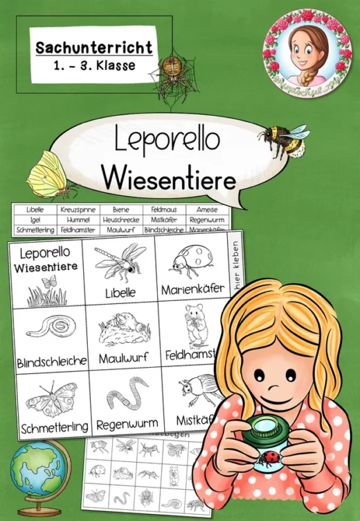 Leporello Wiesentiere | Sachunterricht Klasse 1-3