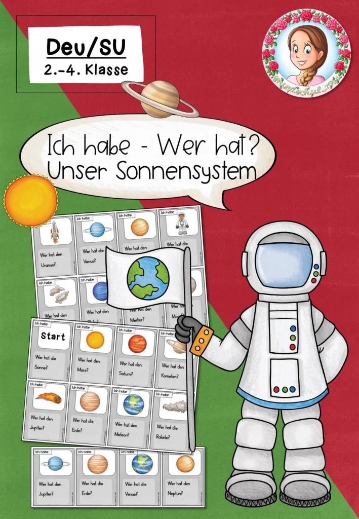Lernspiel Sonnensystem und Planeten Sachunterricht Klasse 2-4 - Cover für Klasse 2-4
