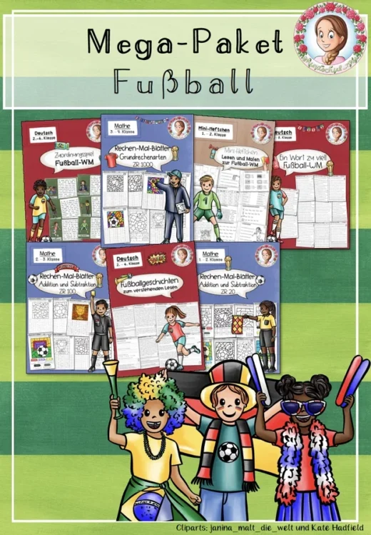 Fußball WM 2026 Mega-Paket | Deutsch & Mathe Grundschule