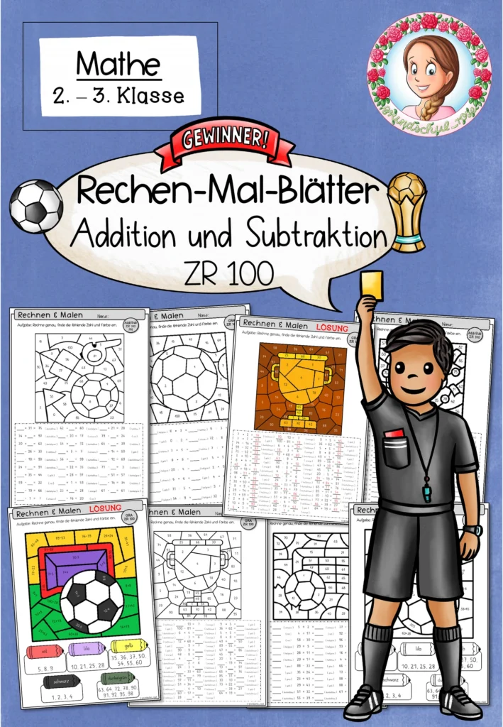 Rechenmalblätter Grundrechenarten Mathematik Klasse 2-3 - Cover für Klasse 2-3
