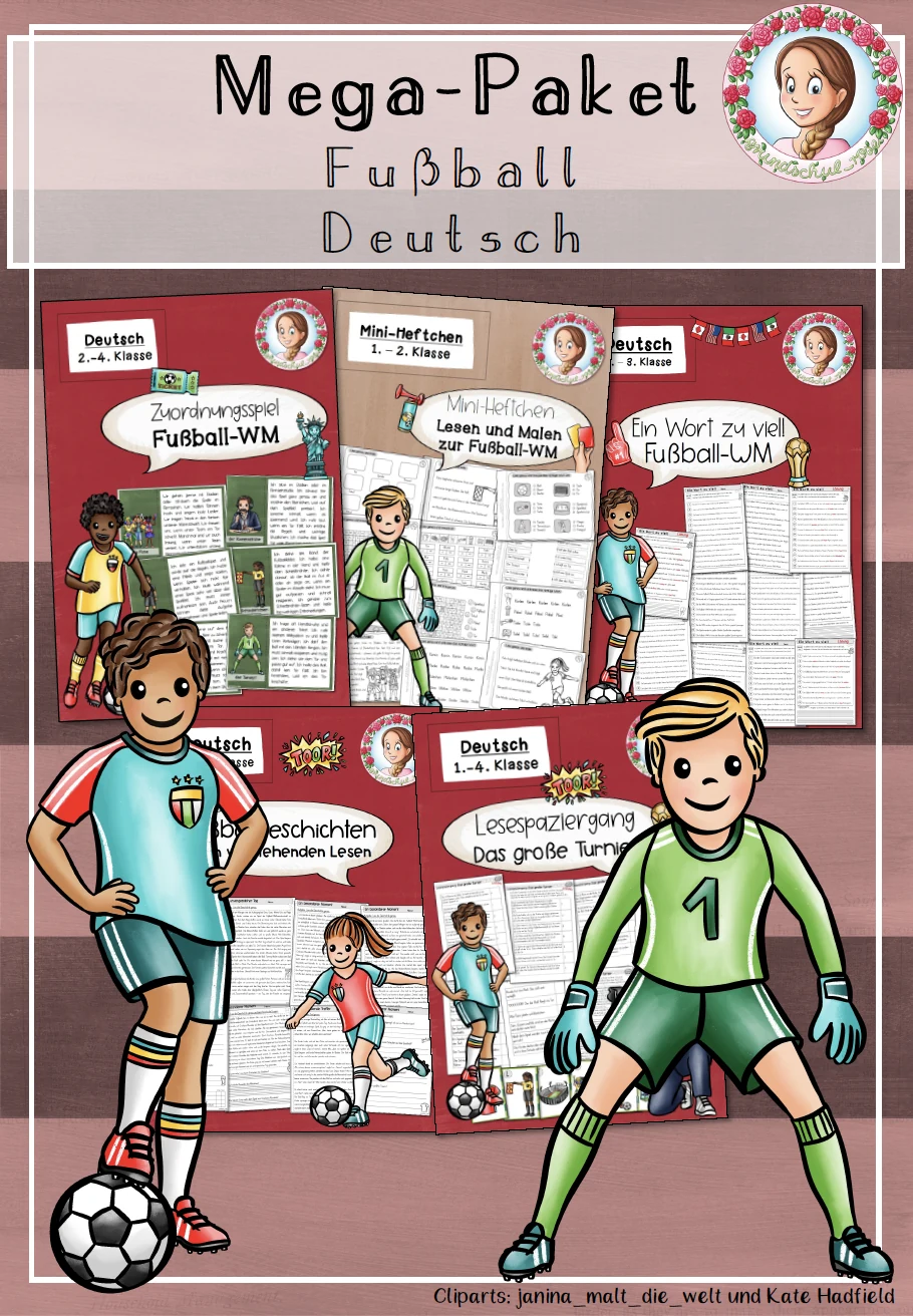 Mega-Paket Fußball WM Deutsch Lesen Schreiben