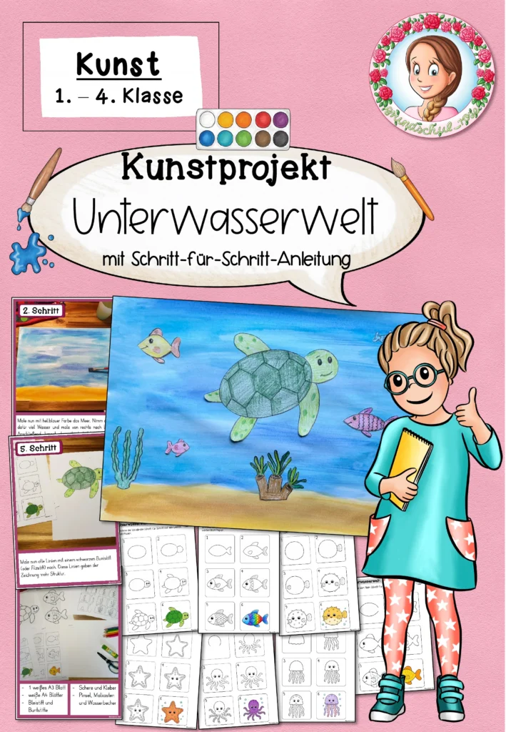 Kunstprojekt Unterwasserwelt | Sommer Kunst Klasse 1-4