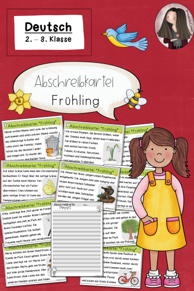 Abschreibübung Frühling: Die Abschreibkartei (Klasse 2 bis 3) Deutsch – 561179