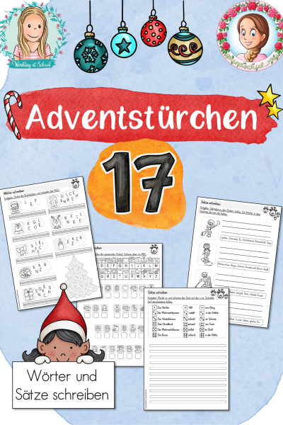 Adventstürchen 17: Wörter und Sätze schreiben (1.-4. Klasse) – 738169