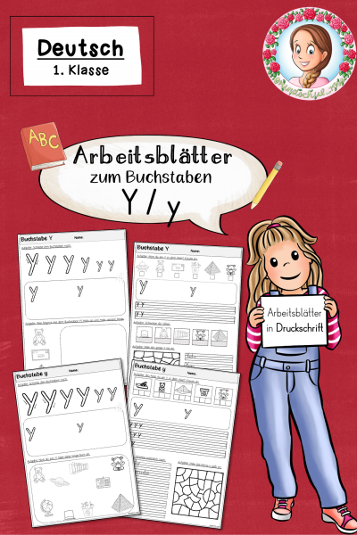 Arbeitsblätter zur Einführung des Buchstabens Y in Druckschrift (1. Klasse) – 709045