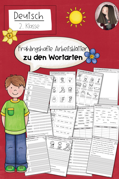 Arbeitsblätter Frühling Klasse 2 Wortarten – 579623