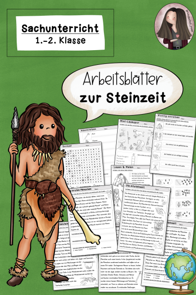 Arbeitsblätter Steinzeit (Klasse 1 bis 2) Sachunterricht – 479483