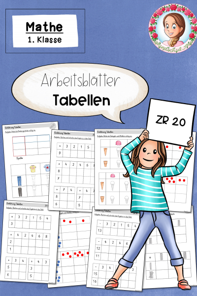 Arbeitsblätter zu den Tabellen (1. Klasse) – 774065