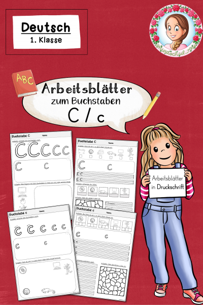 Arbeitsblätter zur Einführung des Buchstabens C in Druckschrift (1. Klasse) – 707277