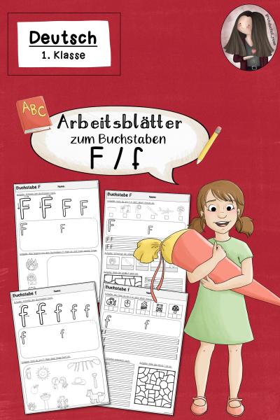 Arbeitsblätter zur Einführung des Buchstabens F (1. Klasse) – 620391