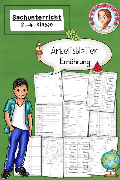Arbeitsblätter zur Ernährung – 248551