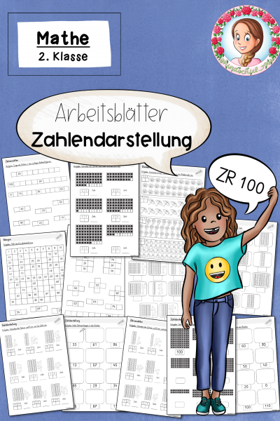 Arbeitsblätter zur Zahlendarstellung im ZR 100 (2. Klasse) – 743586