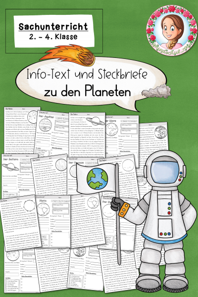 Das Sonnensystem Steckbriefe zu den Planeten (Klasse 2 bis 4) – 1111961
