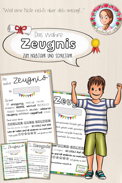 Das wahre Zeugnis – Persönliches & wertschätzendes Abschlusszeugnis (1.–6. Klasse) – 1193439