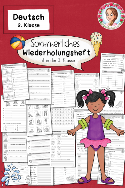 Deutsch-Wiederholung Sommer – Fit für die 4. Klasse (Übungsheft) – 863179