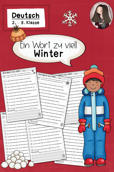 Ein Wort zu viel: Winter (Klasse 2 bis 3) Deutsch – 523804