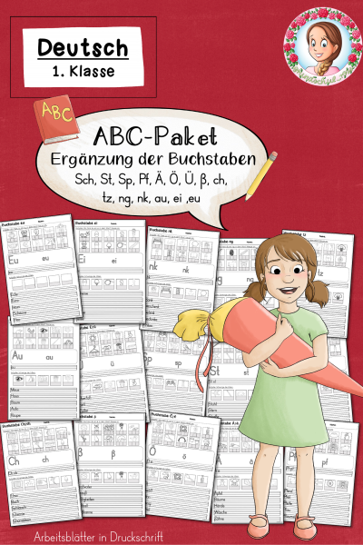 Ergänzung der Buchstaben / Buchstabeneinführung in Druckschrift (1. Klasse) – 825638
