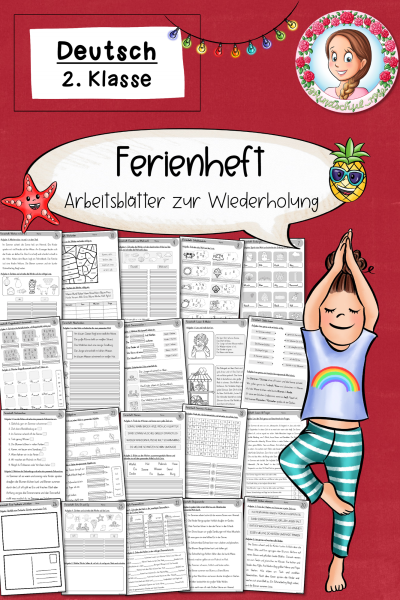 Ferienheft Deutsch 2. Klasse – Wiederholung & Übungen – 1586395
