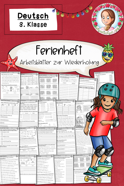 Ferienheft Deutsch 3. Klasse – Wiederholung & Übungen – 1594562
