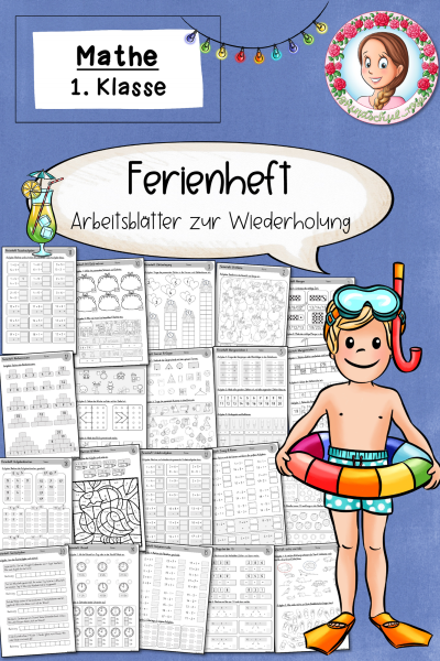 Ferienheft Mathe 1. Klasse – Wiederholung & Übungen – 1586392